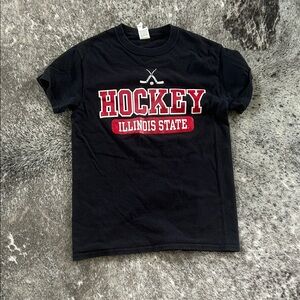 Gildan Black and Red Short Sleeve Tee